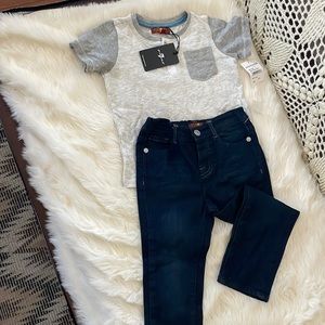 Seven for all mankind 2 piece t-shirt and Jean set. 24 months